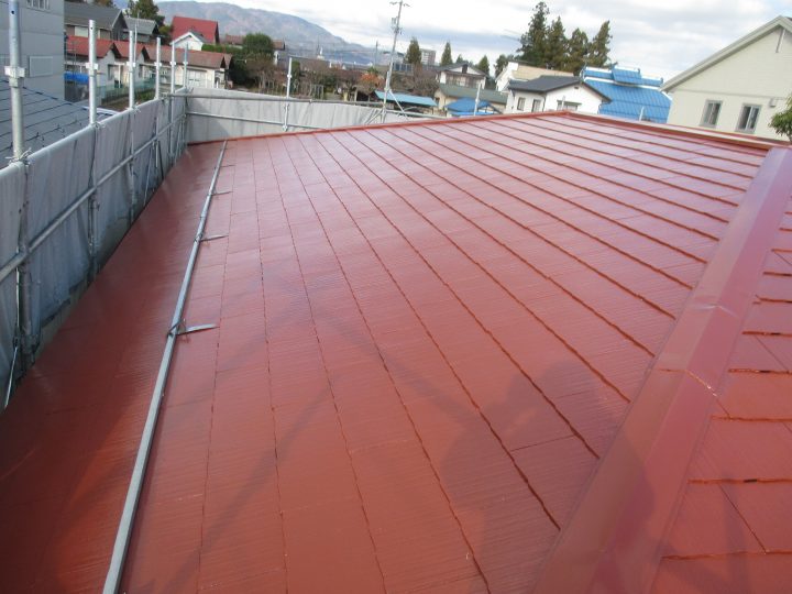 長野市稲葉スレート屋根塗装工事