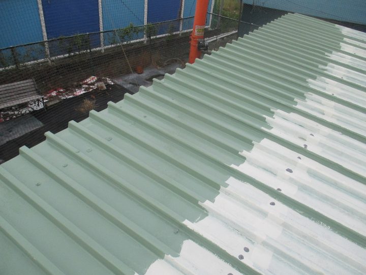 長野市 ｽｶｲﾊﾞｯﾃﾞｨﾝｸﾞ様屋根塗装工事