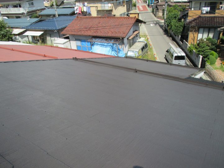 長野市稲葉スレート屋根塗り替え工事