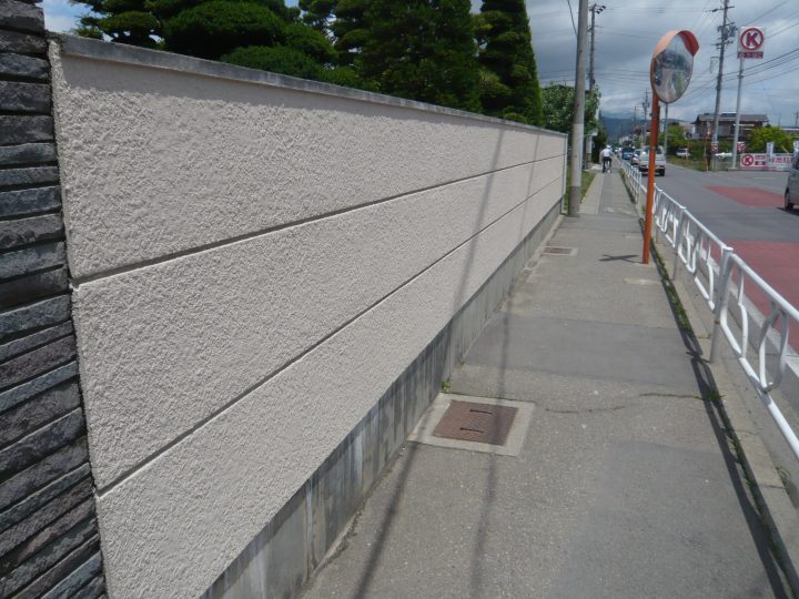 長野市　塀　塗装工事