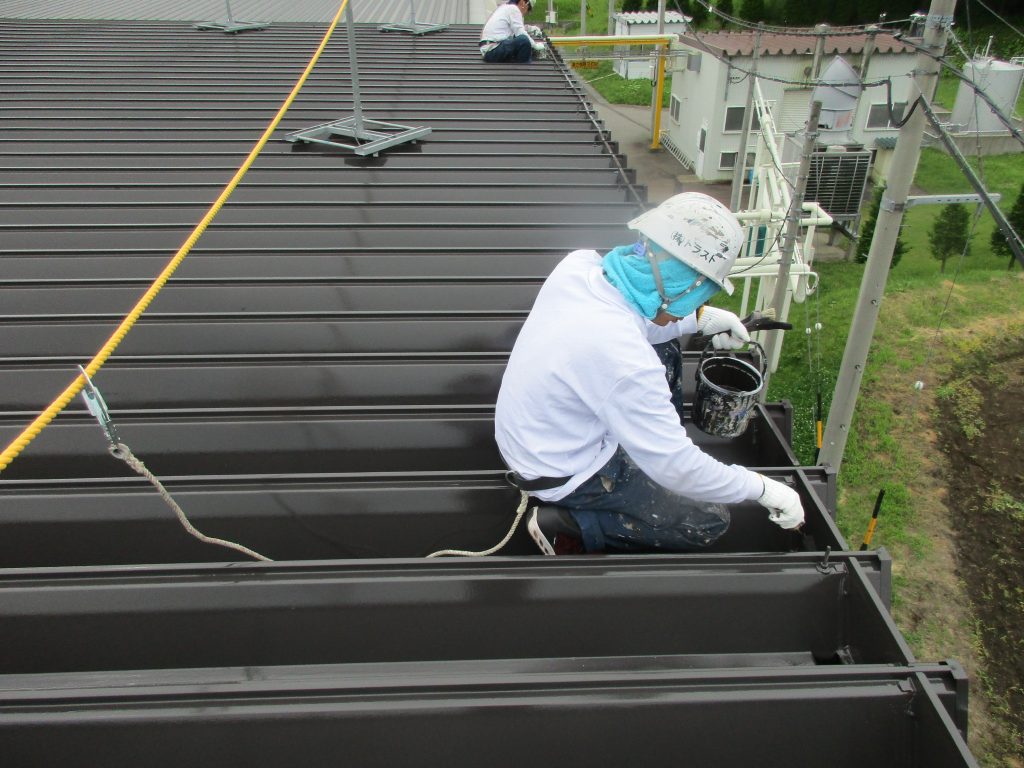 信濃町の富士通屋根塗装工事 長野市 外壁塗装 屋根塗装専門店トラスト 活動ブログ 長野の外壁塗装 屋根塗装専門店トラスト 品質にこだわりを持った塗装工事