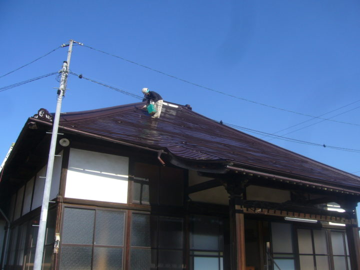 長野市【瑠璃光寺】屋根塗装・板金工事