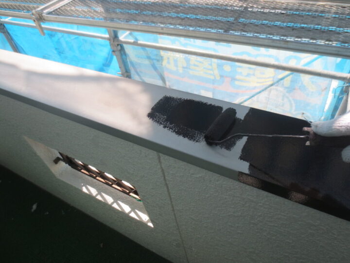 鉄部塗装 バルコニー笠木