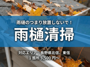 雨樋のつまりに困っていませんか？雨樋清掃もお任せください