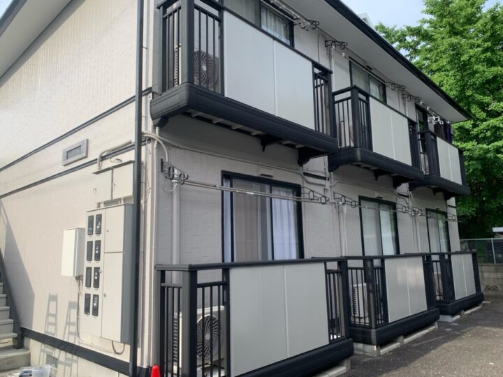 長野市　アパート外壁屋根塗装工事