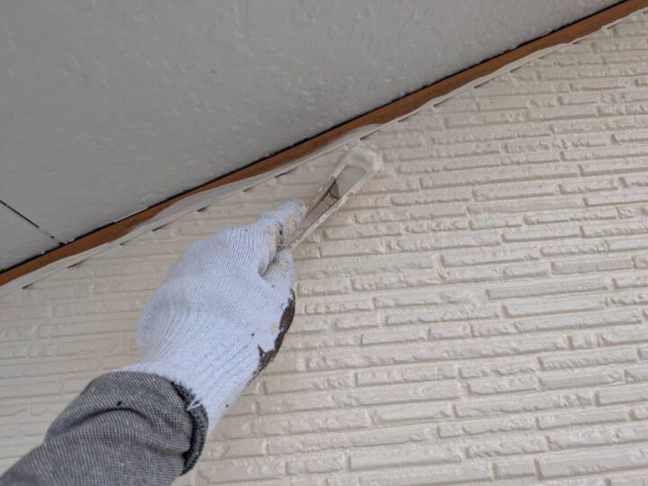 外壁上塗り(1回目)