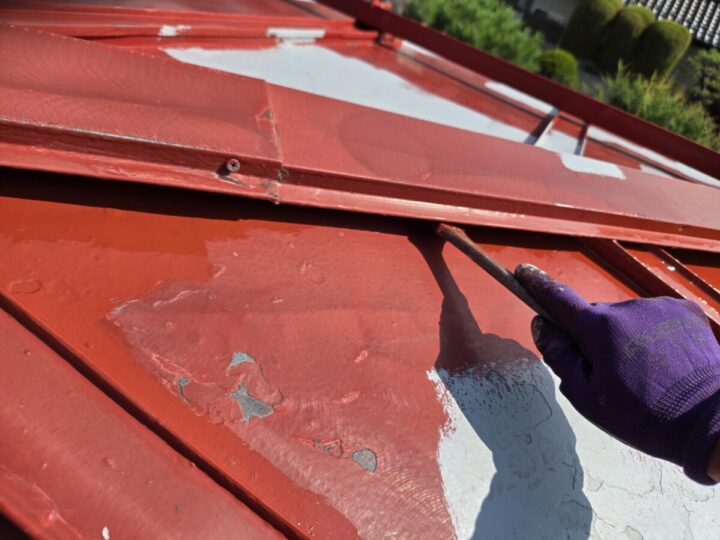 屋根上塗り(1回目)