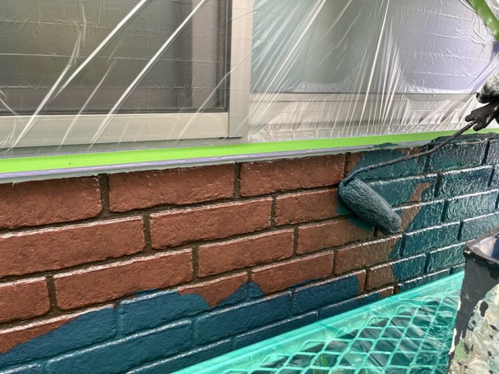 外壁上塗り(1回目)