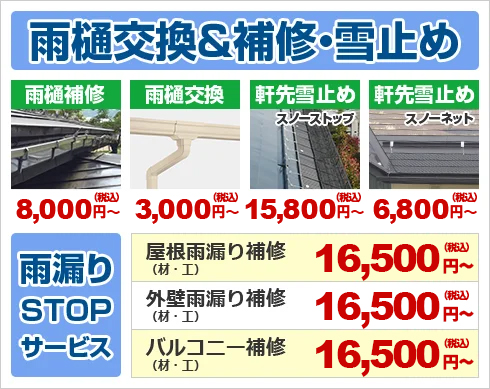 雨樋交換＆補修・雪止め