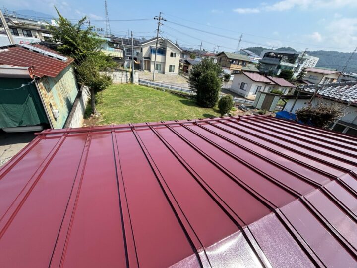 千曲市H様　倉庫屋根塗装工事