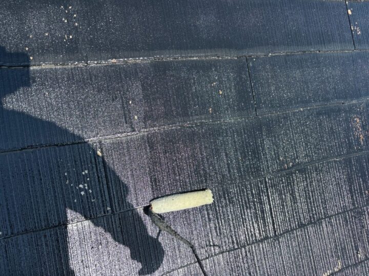 屋根下塗り(2回目)