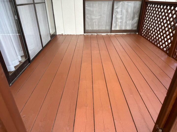 松川村Ｓ様　ウッドデッキ塗装工事