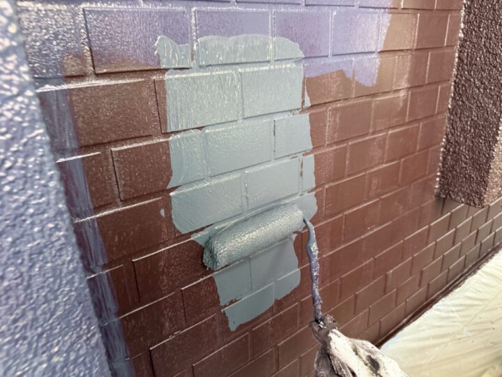 外壁下塗り(タイル部)