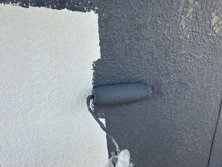 外壁上塗り(1回目)