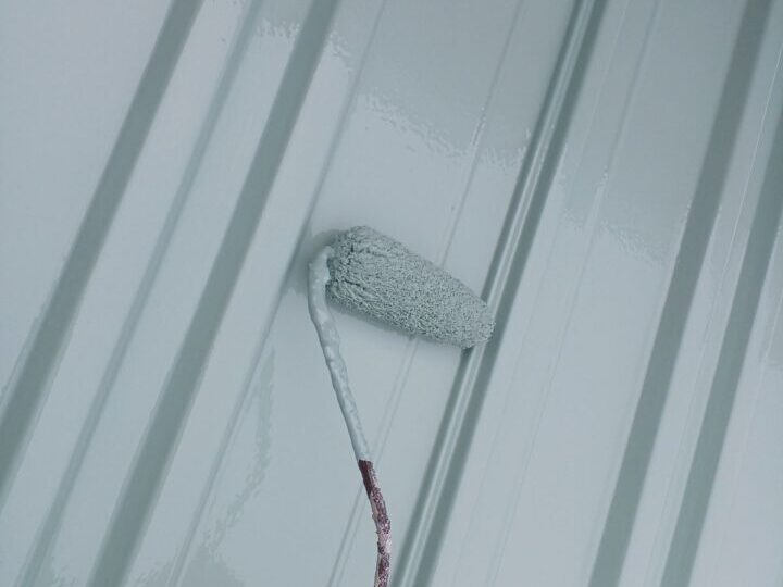 屋根上塗り(2回目)