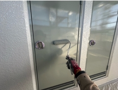 ボイラー扉塗装