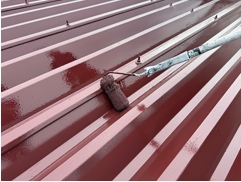 屋根上塗り(2回目)