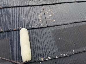 屋根下塗り(2回目)