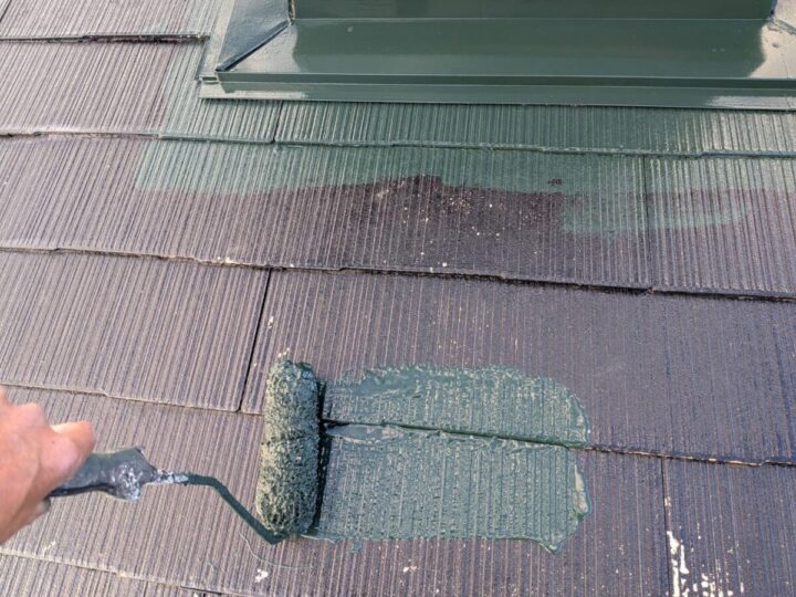 屋根上塗り(1回目)