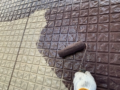 外壁上塗り(1回目)