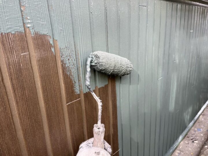 外壁上塗り(1回目)