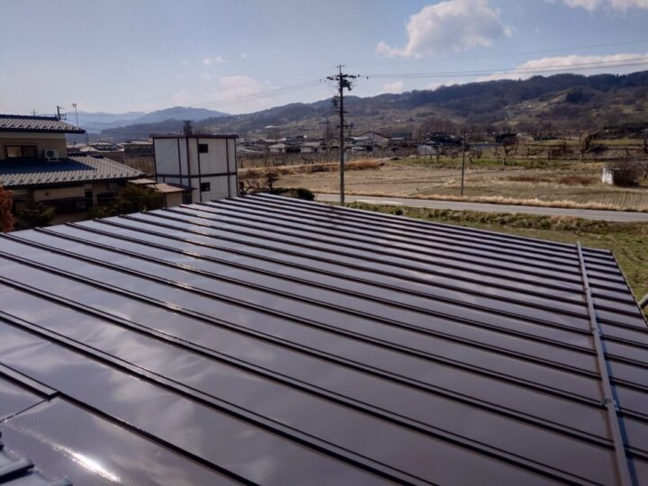 長野市Ｈ様　倉庫屋根塗装工事