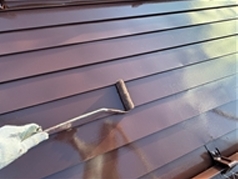 屋根上塗り(2回目)