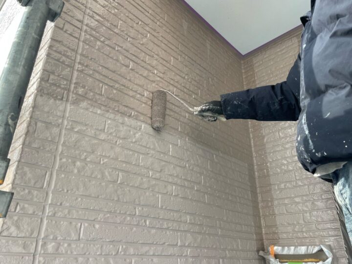 外壁上塗り(2回目)