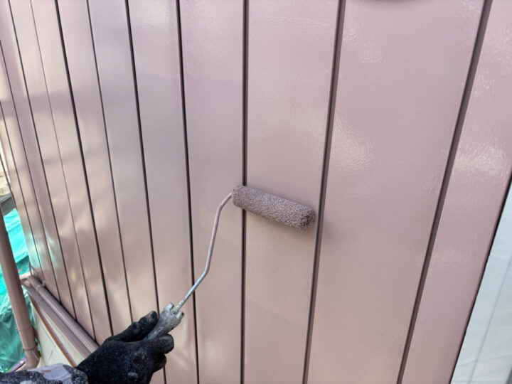 屋根上塗り(2回目)