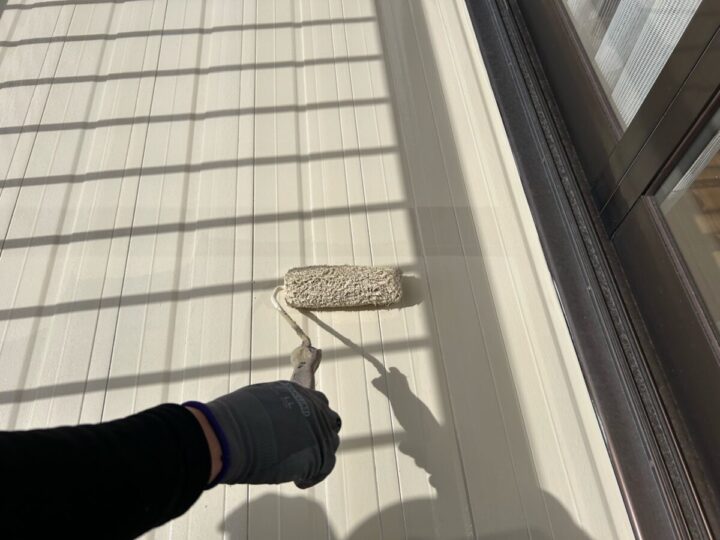 ベランダ床 上塗り