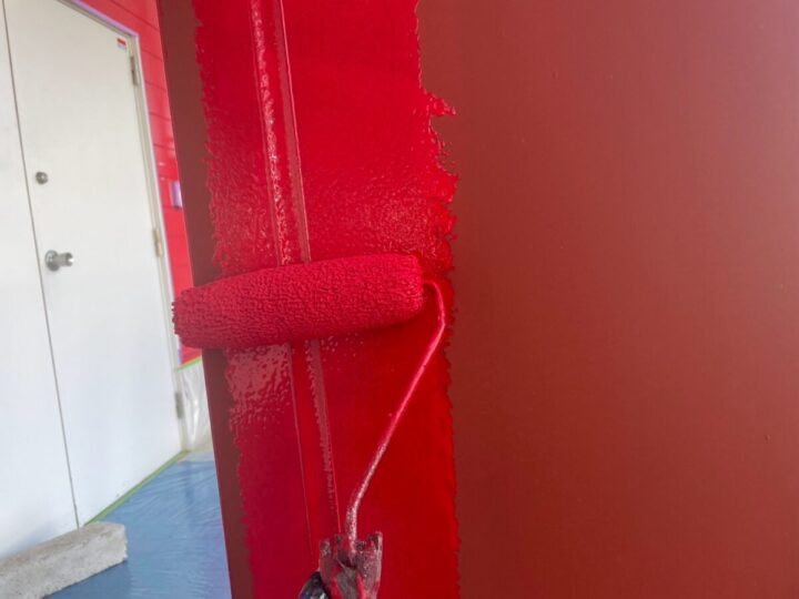 外壁上塗り(1回目)