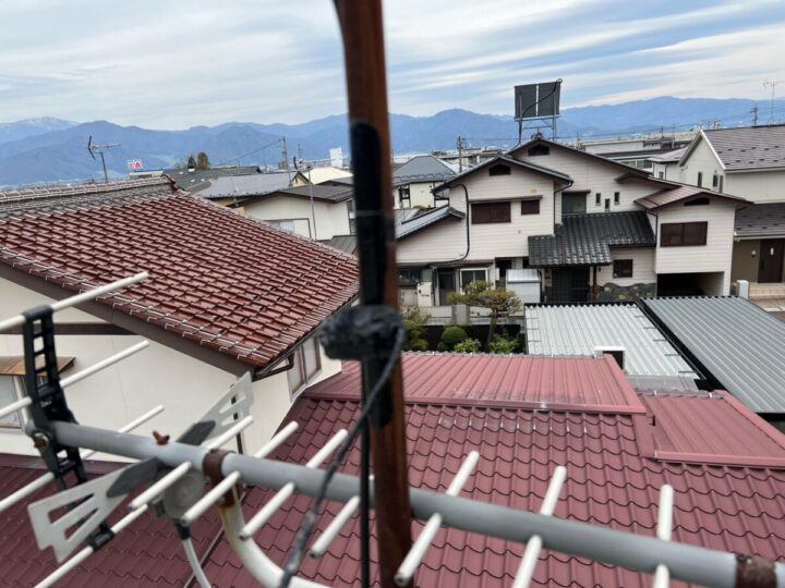 TVアンテナマスト上塗り