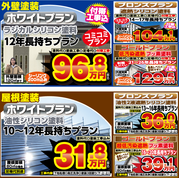 キャンペーン｜長野県長野市の外壁塗装・屋根塗装専門店トラスト 品質