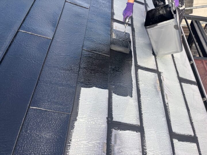 屋根下塗り