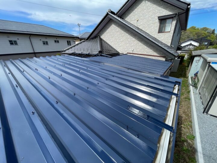 佐久市Y様　物置屋根塗装工事